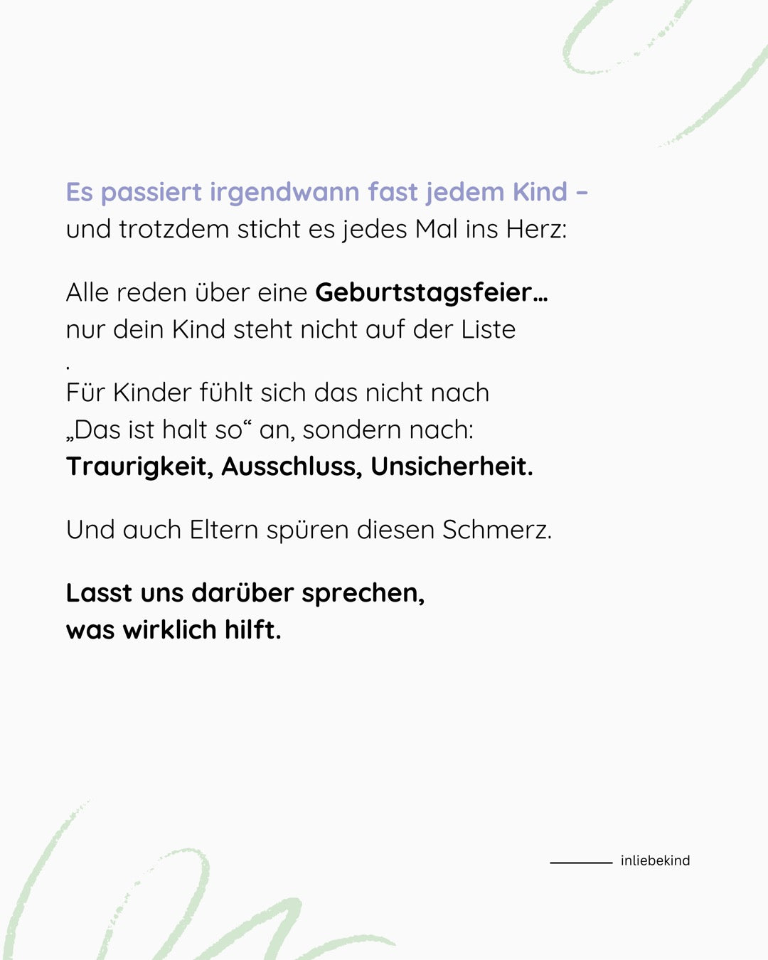 Wenn dein Kind nicht zum Geburtstag eingeladen wird