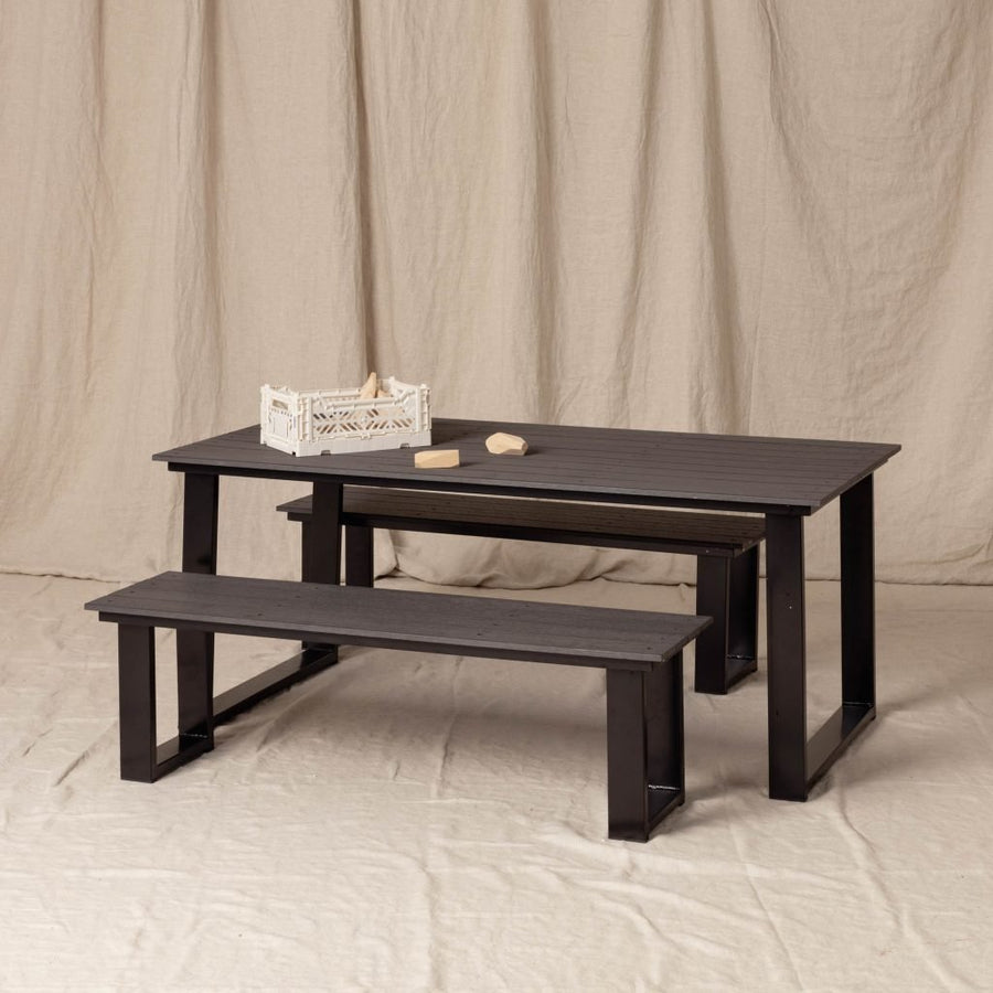 Outdoor Tisch & Bänke – Charcoal